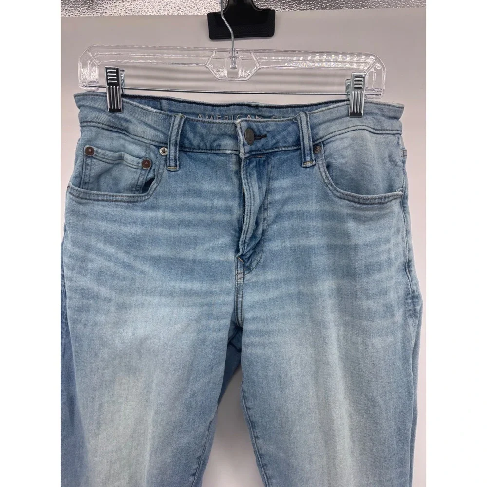 American Eagle Mens‎ Airflex+ Slim Fit Light Wash Denim Jeans - 33x32